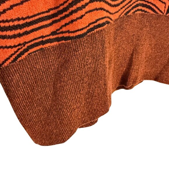 Scotch & Soda Crewneck Orange Black Knit Sweater Women's Size S - Picture 3 of 11